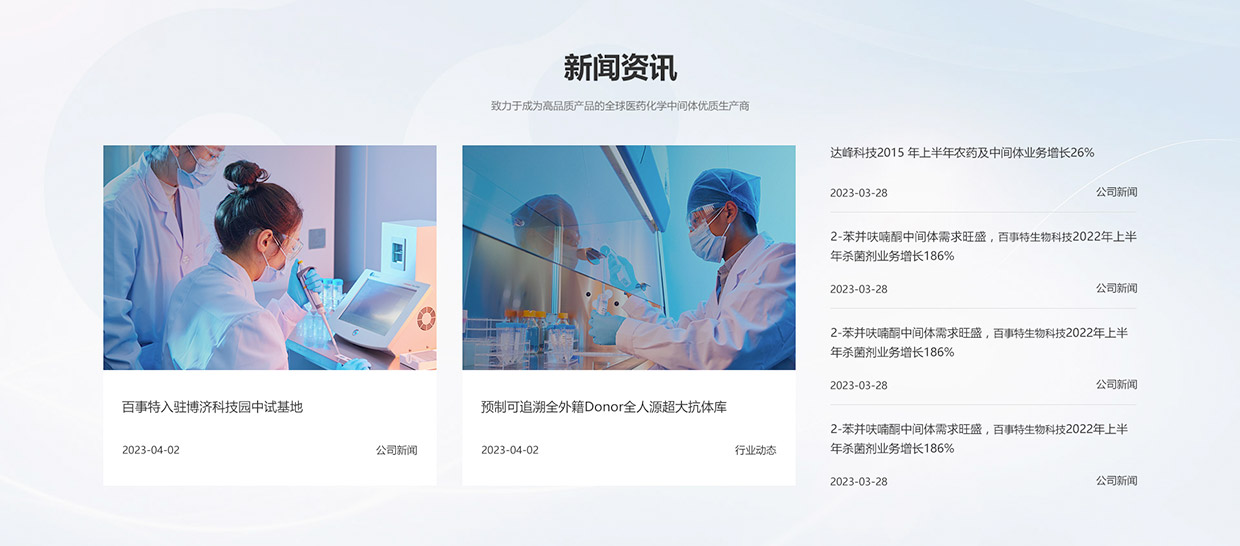 滄州達峰化學網站建設案例